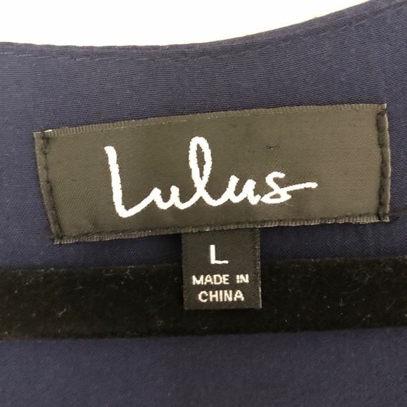 Lulu’s Lace Up Embroidered Shift Dress NEW! - Picture 4 of 12